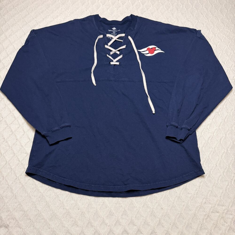 Disney Cruise Line Spirit Jersey Nautical Vacation Navy unisex Size Large